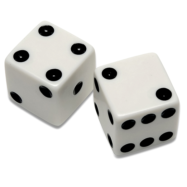 White Dice x2